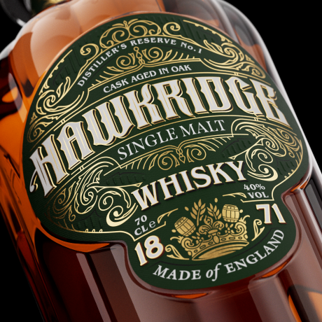 HAWKRIDGE DISTILLER'S RESERVE NUMBER 1 SINGLE MALT WHISKY 70CL 40%vol